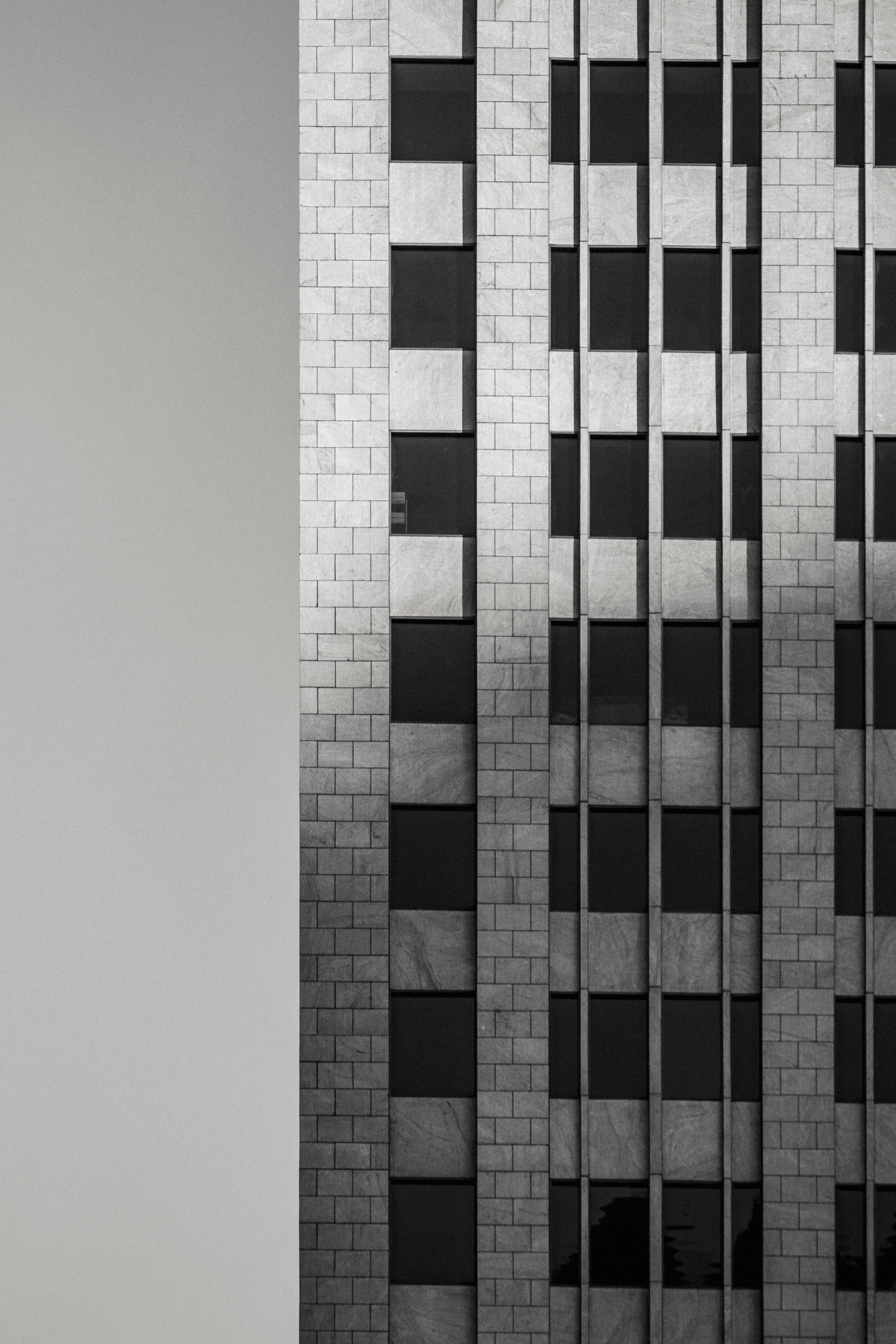 Minimal black and white facade